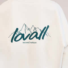 Sweat-shirt oversize organique Paysage - Écru