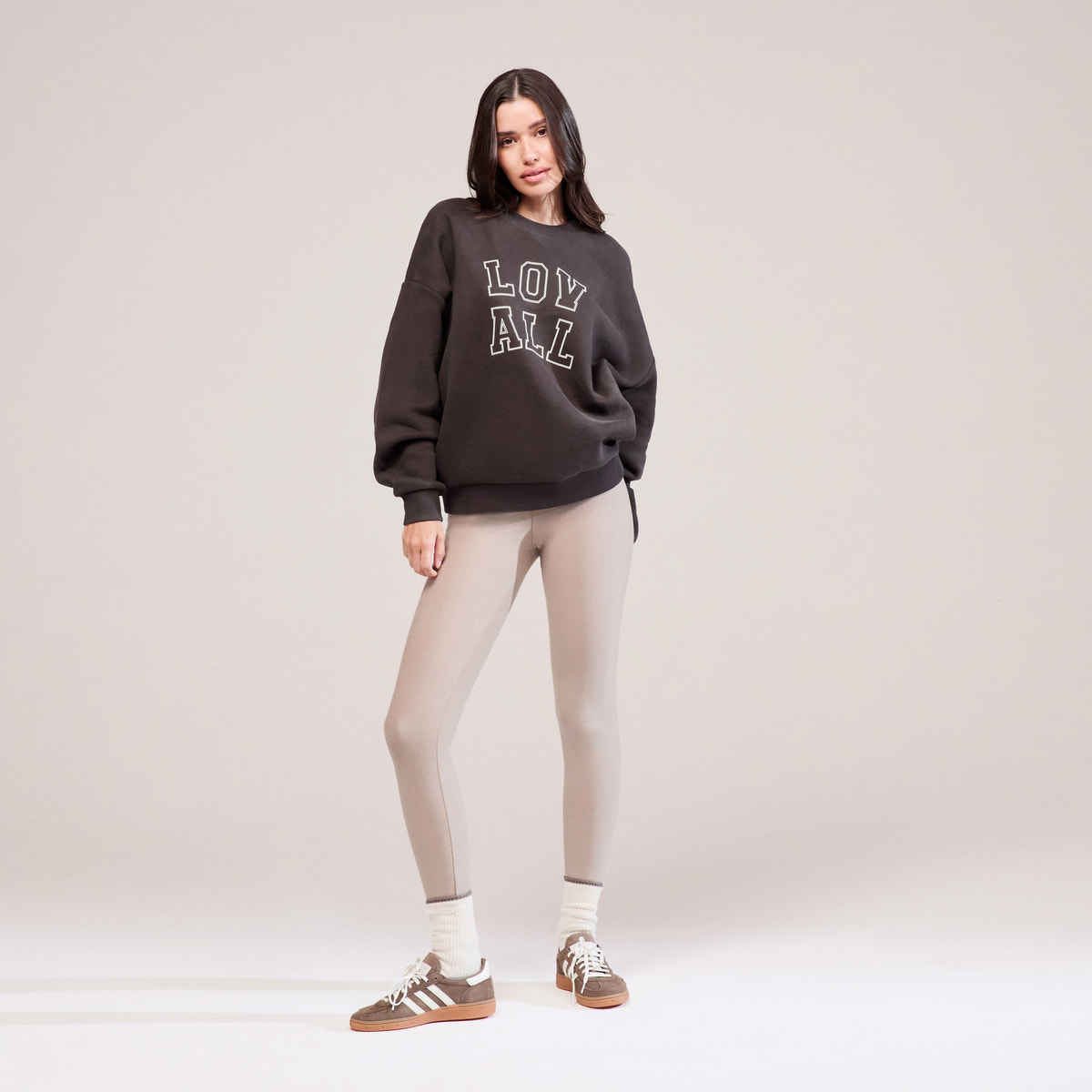 Legging taille haute d'hiver - couleur pierre