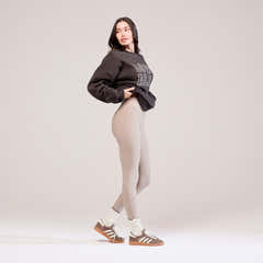 Legging taille haute d'hiver - couleur pierre