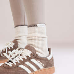 Chaussettes côtelées en maille lot de 2 - Beige/Moka