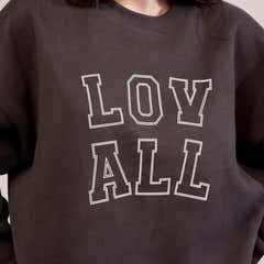 Sweat-shirt surdimensionné épais universitaire - Café noir