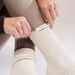 Chaussettes côtelées en maille lot de 2 - Beige/Moka