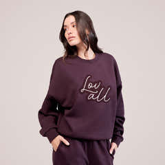 Sweat-shirt oversize lourd Campus - Mocha
