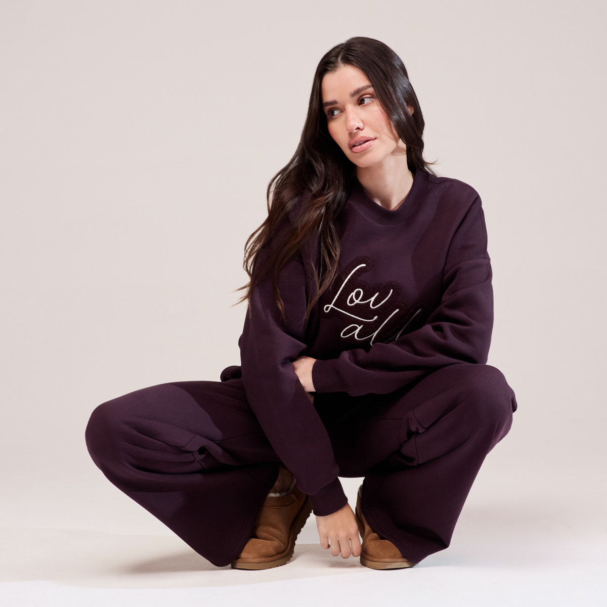 Sweat-shirt oversize lourd Campus - Mocha