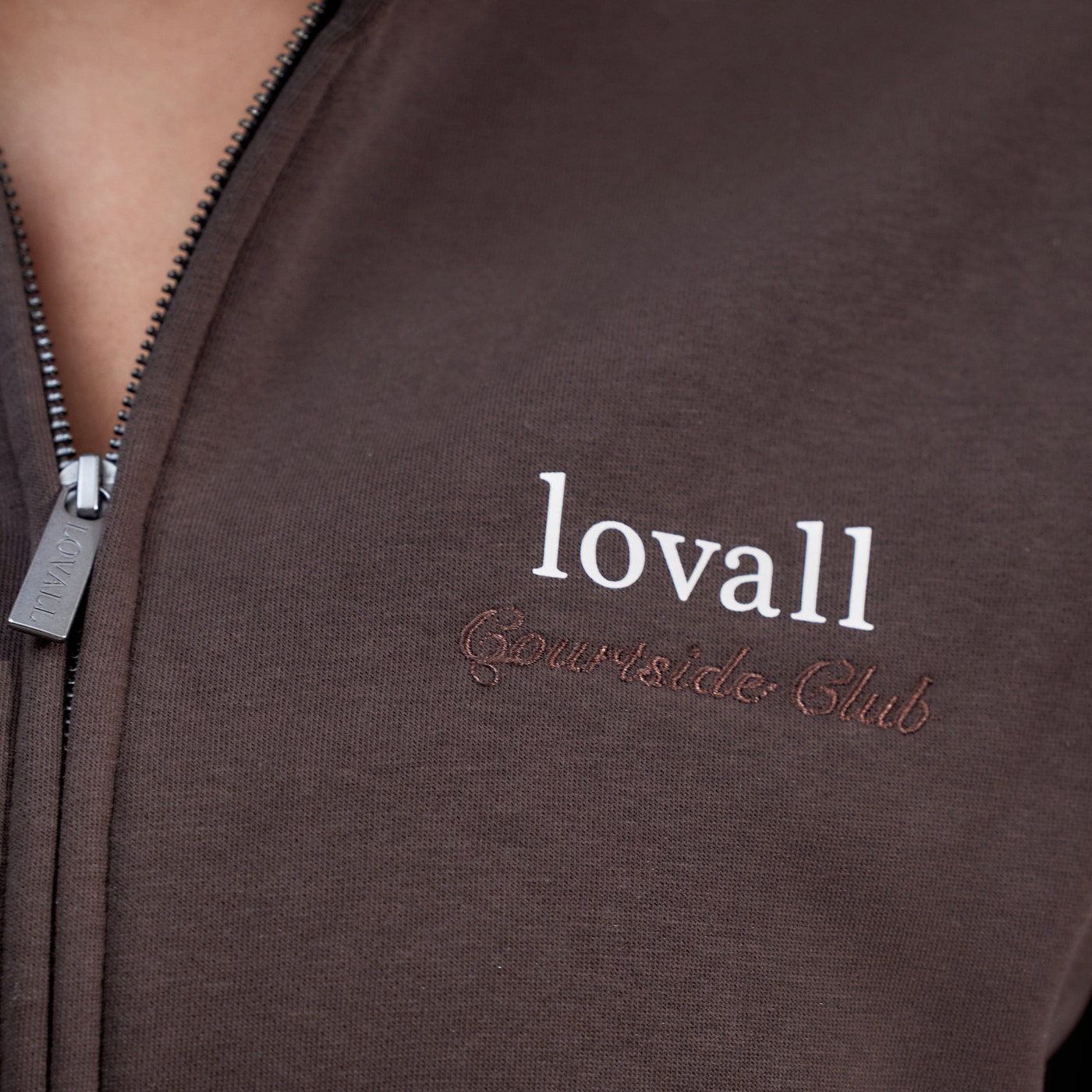 Curve ALL SZN Organic Funnel Neck Zip Through - Black Coffee