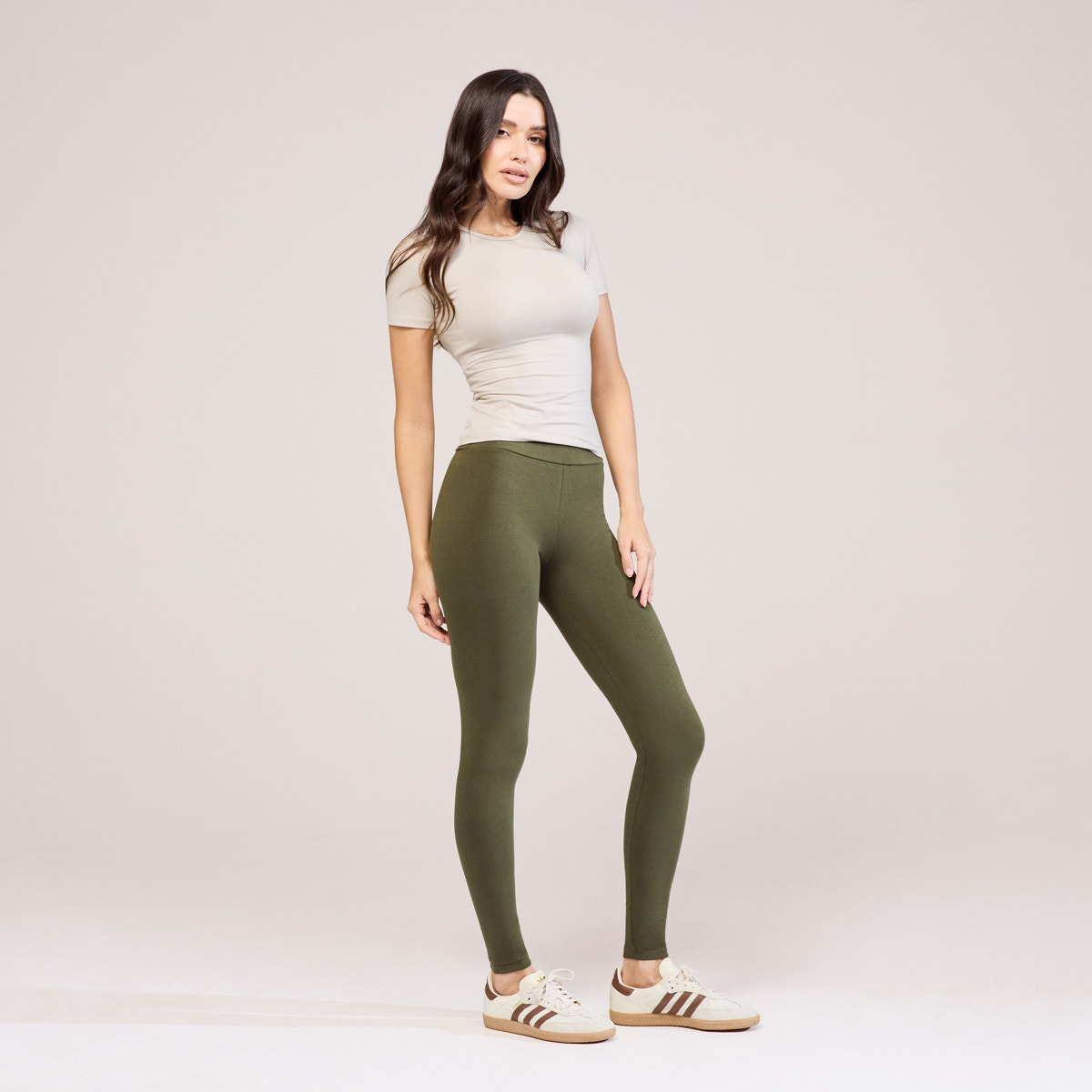 Legging taille haute de tous les jours - Vert kaki