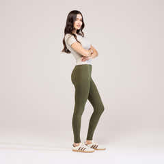 Legging taille haute de tous les jours - Vert kaki