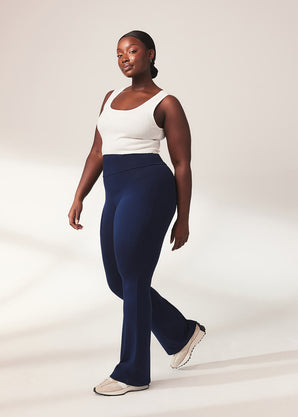 Legging léger flare grande taille - Marine