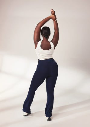 Legging léger flare grande taille - Marine