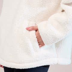 Polaire Borg 1/4 zip - Blanc neige
