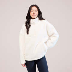 Polaire Borg 1/4 zip - Blanc neige