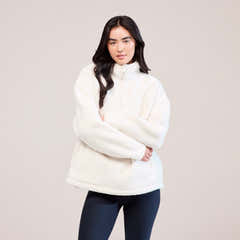 Polaire Borg 1/4 zip - Blanc neige