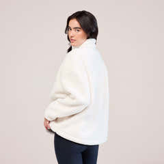 Polaire Borg 1/4 zip - Blanc neige