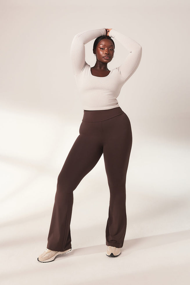 Legging léger flare - Espresso Marron