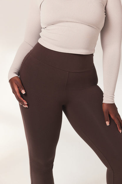 Legging léger flare - Espresso Marron