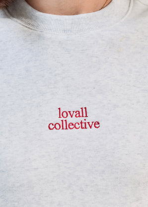 ALL SZN Organic Oversized Graphic Sweatshirt Collective 1 - Light Grey Marl