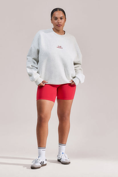 Curve ALL SZN Organic Oversized Graphic Sweatshirt Collective 1 - Light Grey Marl