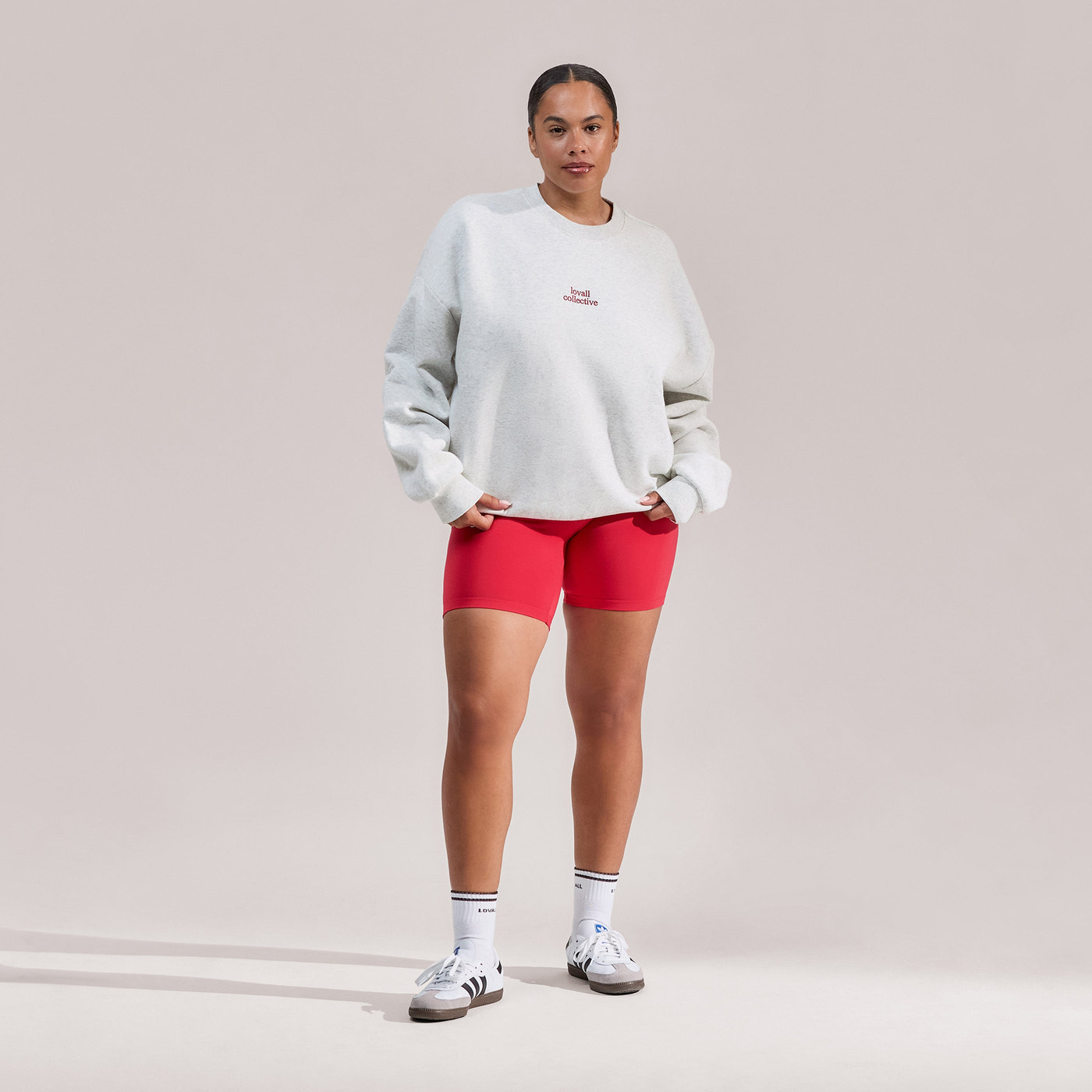 Curve ALL SZN Organic Oversized Graphic Sweatshirt Collective 1 - Light Grey Marl