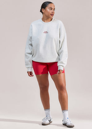 Curve ALL SZN Organic Oversized Graphic Sweatshirt Collective 1 - Light Grey Marl