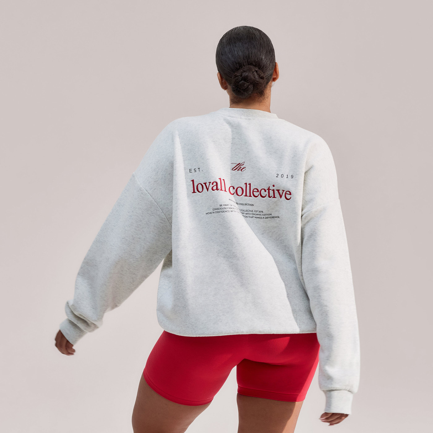 Curve ALL SZN Organic Oversized Graphic Sweatshirt Collective 1 - Light Grey Marl