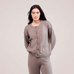 Cardigan en maille douce - Mocha
