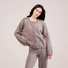 Cardigan en maille douce - Mocha