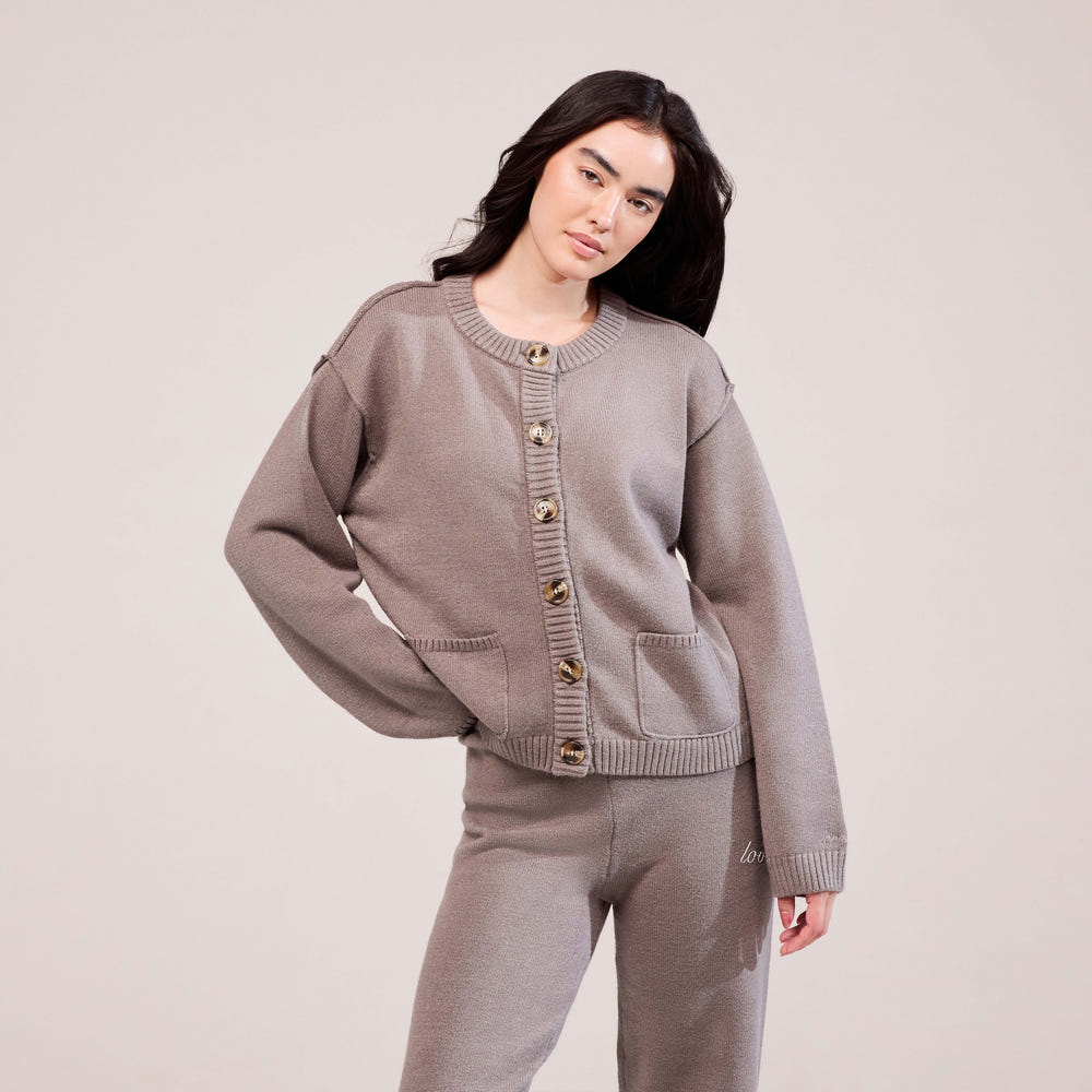 Cardigan en maille douce - Mocha