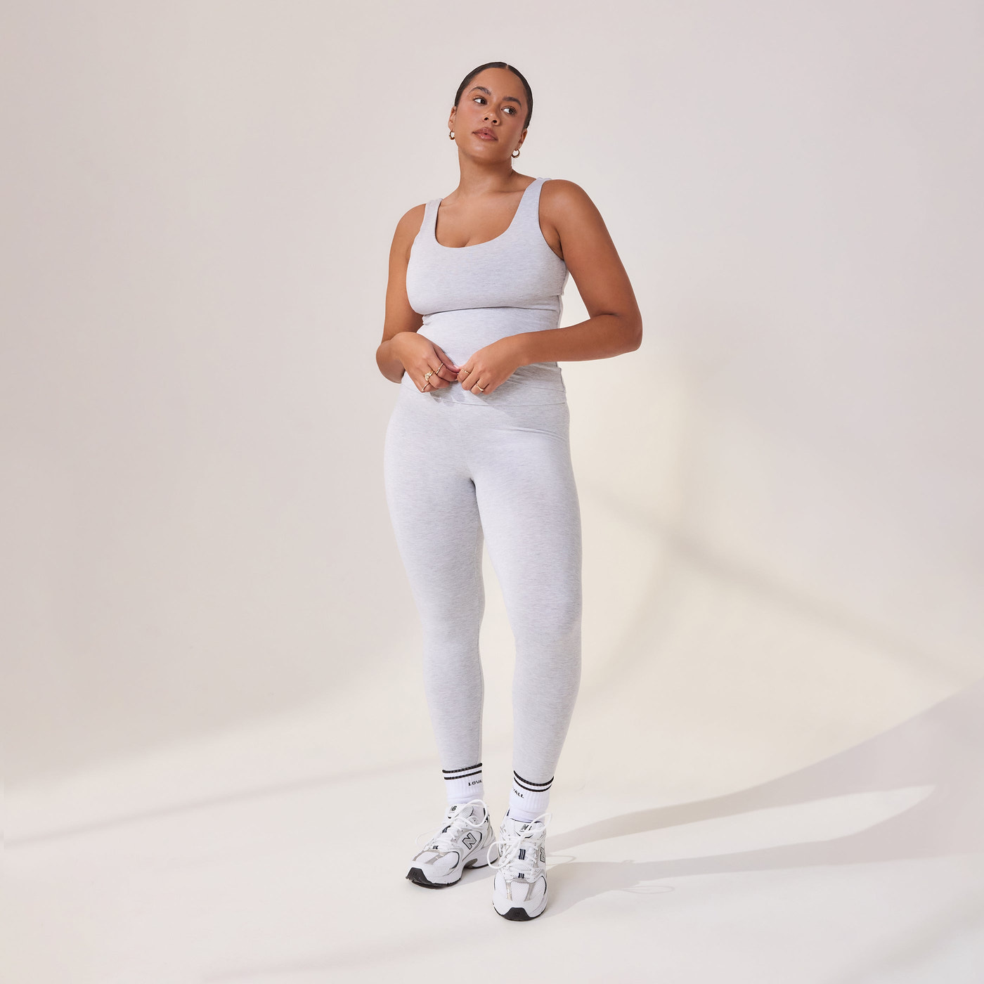 Curve Lightweight Everyday Tank Top - Light Grey Marl