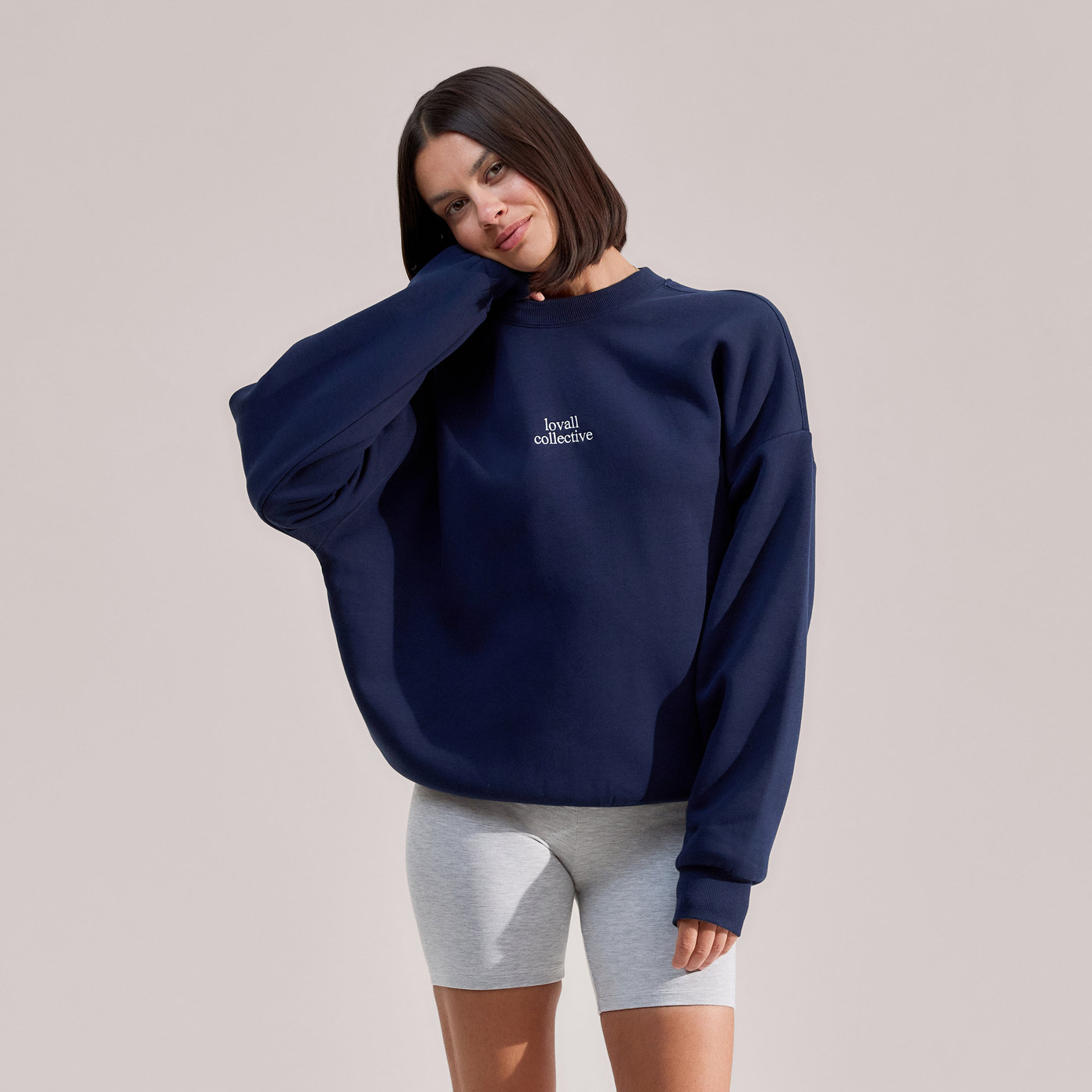 ALL SZN Organic Oversized Graphic Sweatshirt Collective 1 - Navy