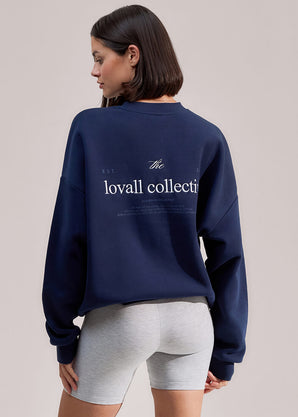 ALL SZN Organic Oversized Graphic Sweatshirt Collective 1 - Navy