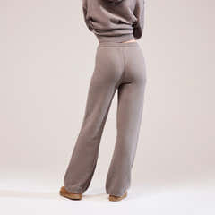 Pantalon ample en maille souple - Moka