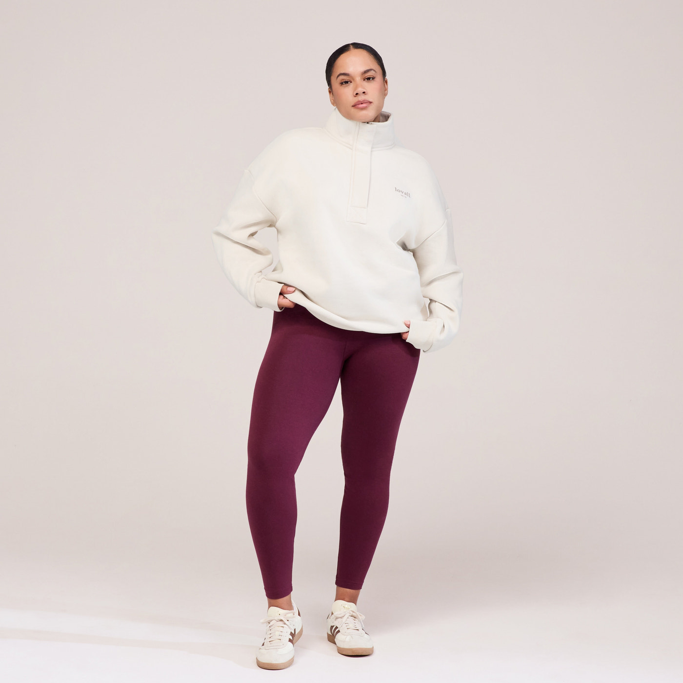 Curve Heavyweight 1/4 Zip Sweatshirt - Ecru