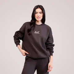 Sweat-shirt oversize en coton biologique Paysage - Café noir
