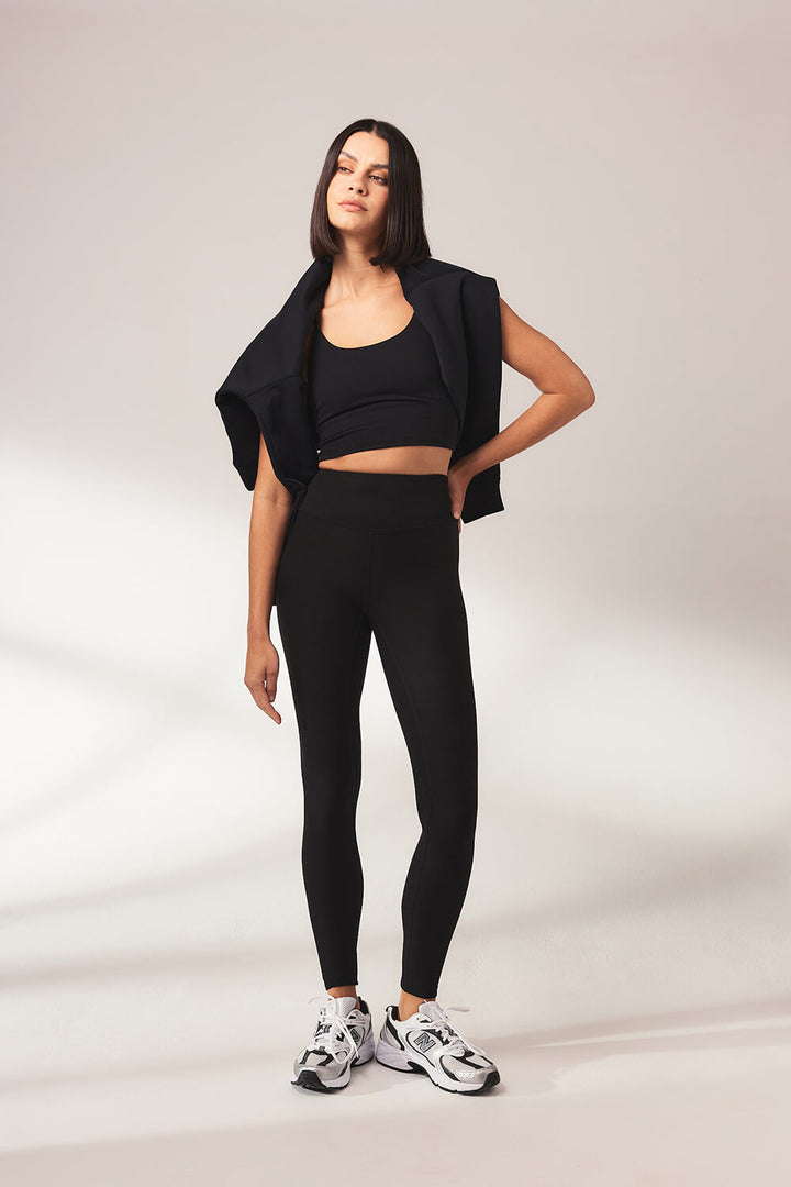 Legging taille haute ultra doux au toucher - Noir