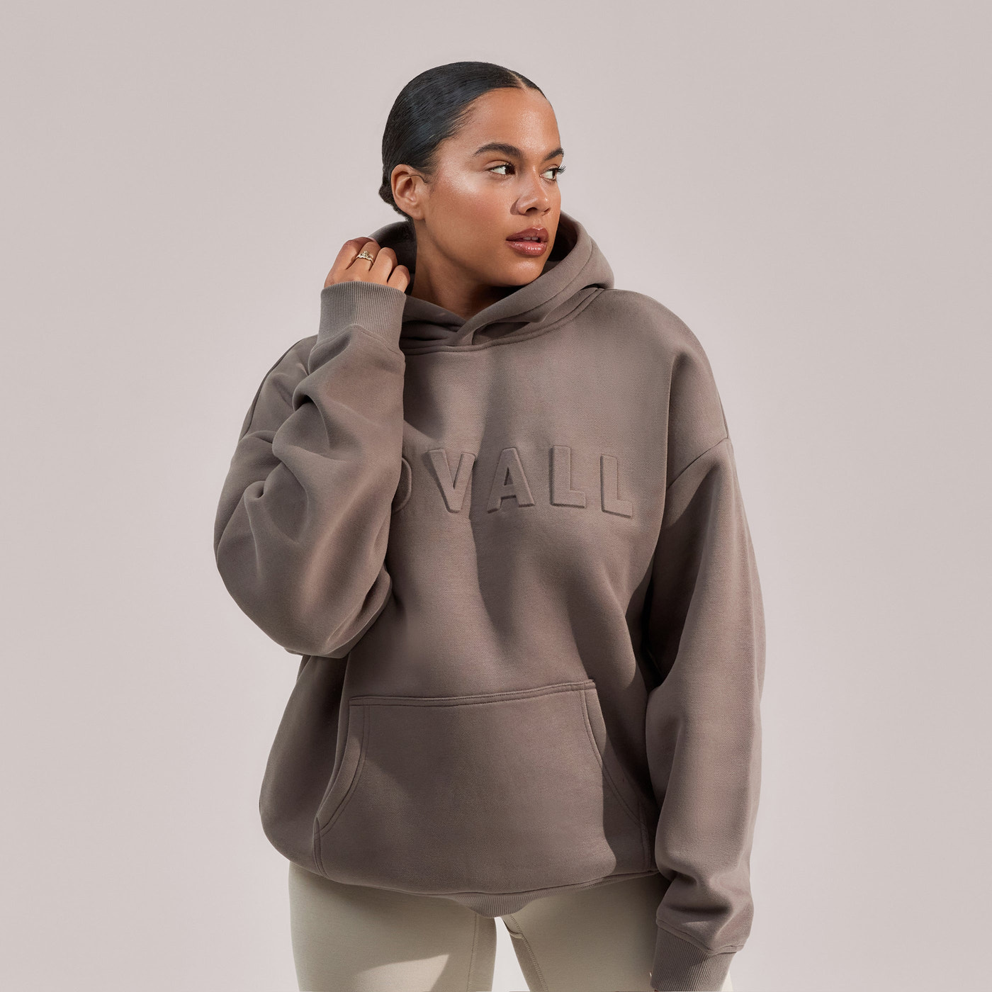 Curve Heavyweight Oversized Hoodie - Mocha