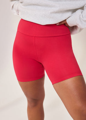 Lightweight Everyday 6 Inch Cycling Shorts - Cherry Red