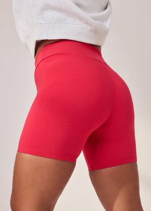 Lightweight Everyday 6 Inch Cycling Shorts - Cherry Red
