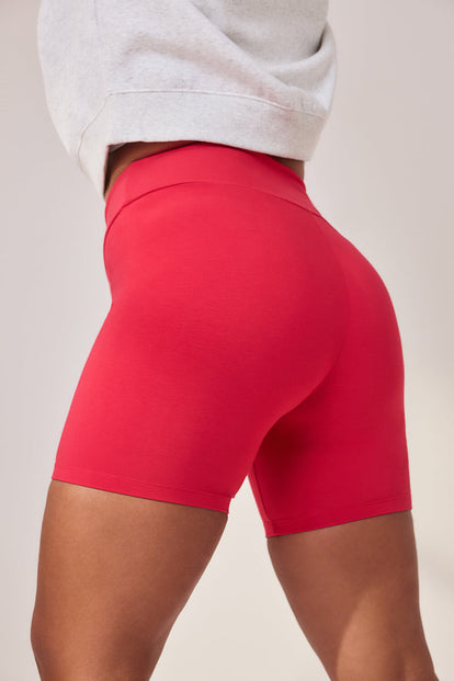 Curve Lightweight Everyday 6 Inch Cycling Shorts - Cherry Red