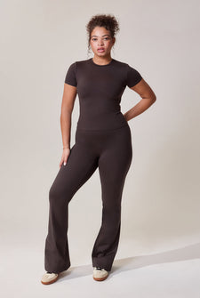 Curve Ultimate Everyday Flare Leggings - Black Coffee
