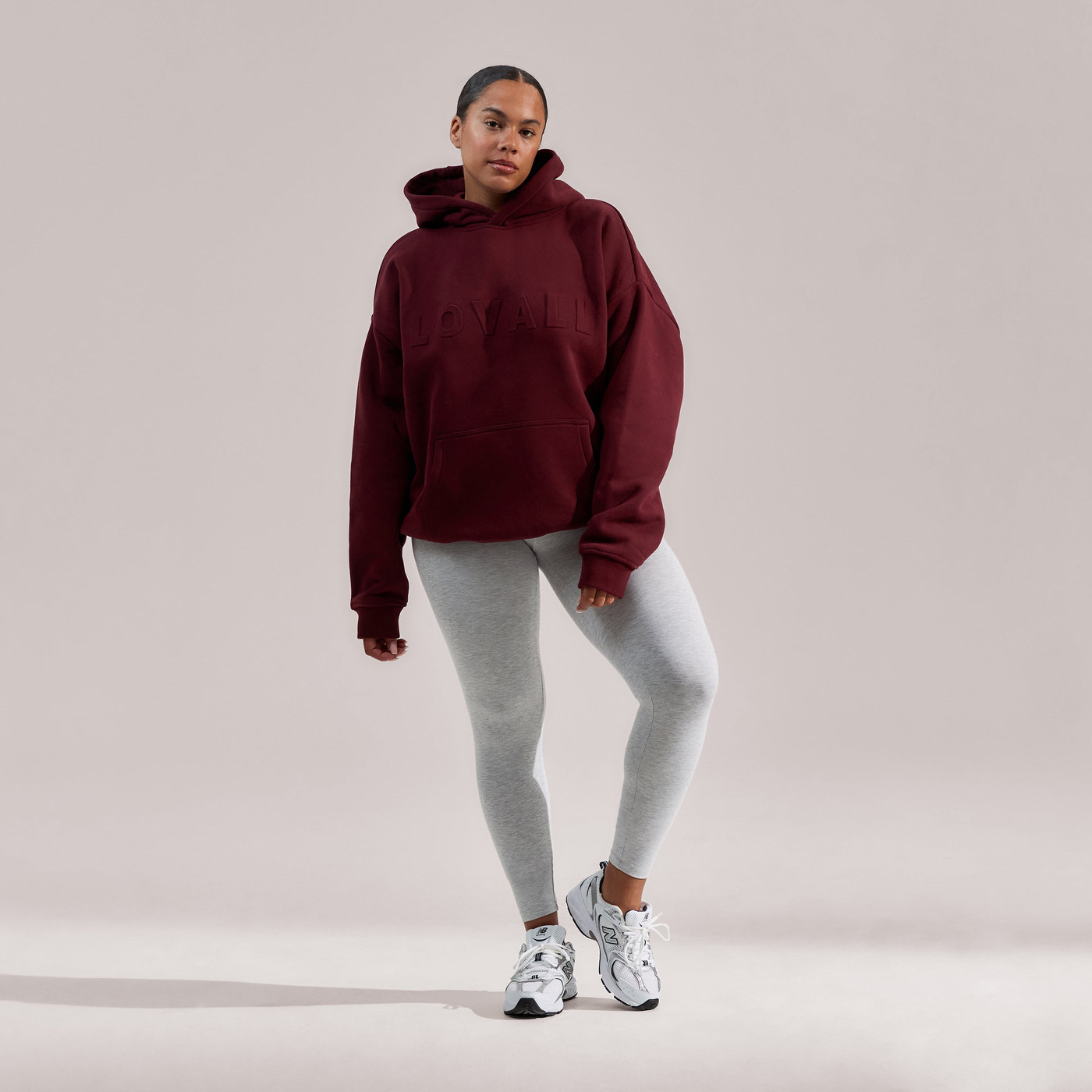 Curve Heavyweight Oversized Hoodie - Burgundy