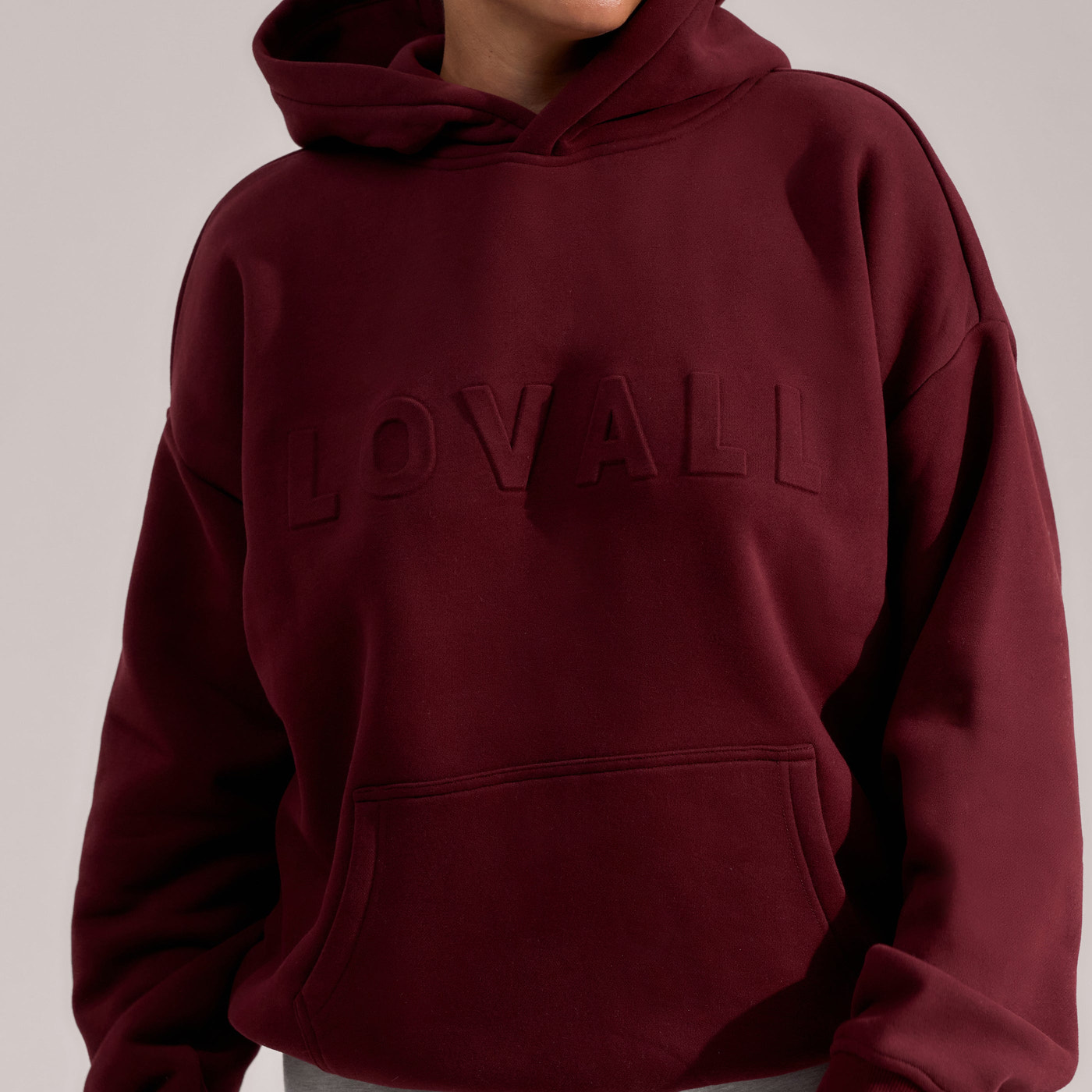Curve Heavyweight Oversized Hoodie - Burgundy