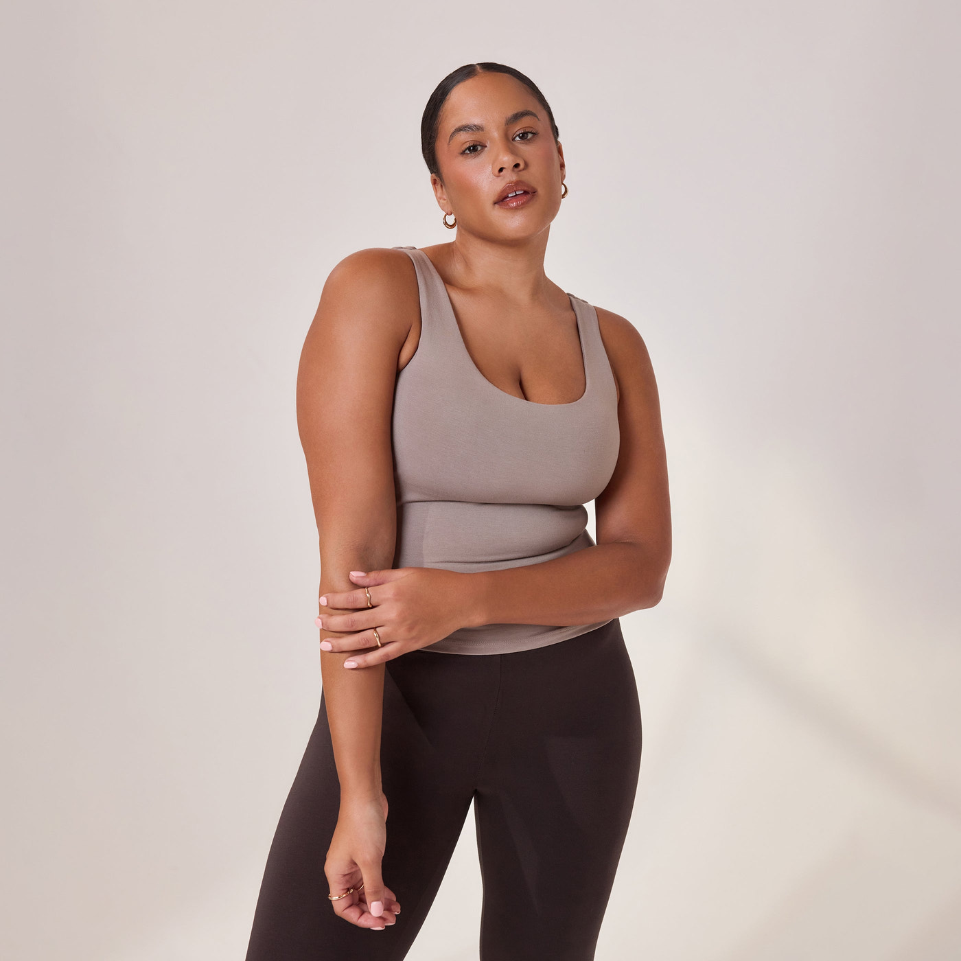 Curve Lightweight Everyday Tank Top - Stone