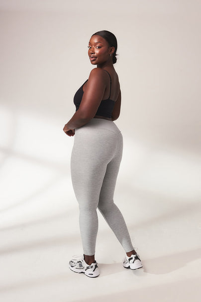 Legging taille haute ultradoux grande taille Ultimate - Light Gris Marl