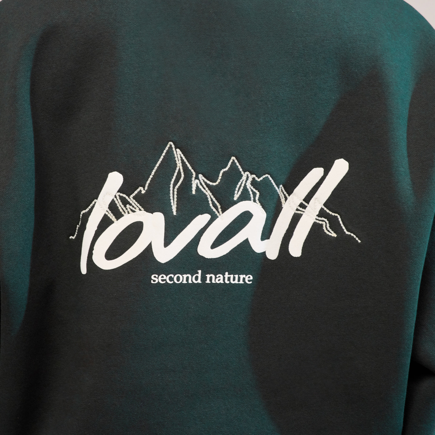 Organic Oversized Sweatshirt Landscape - Pine