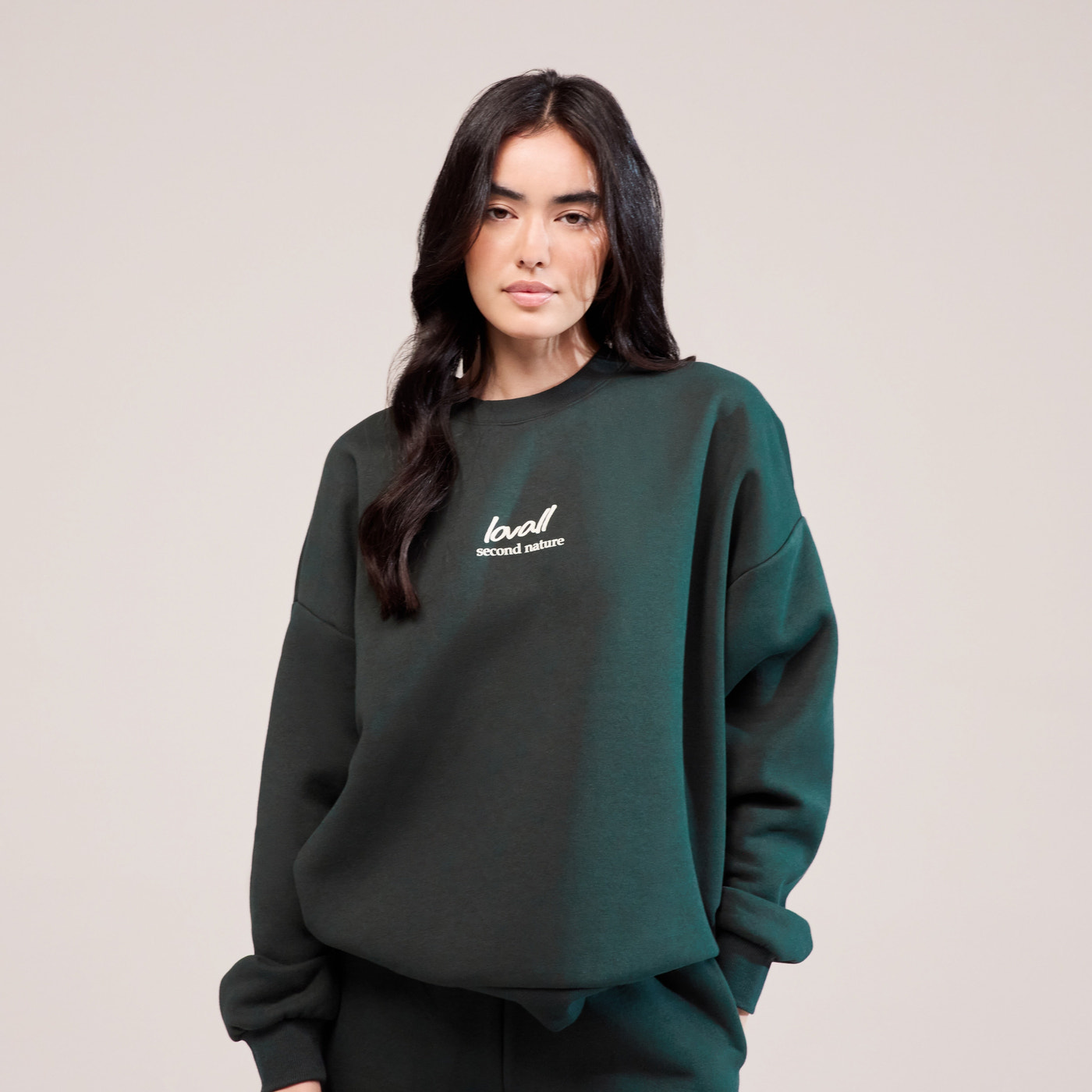 Organic Oversized Sweatshirt Landscape - Pine