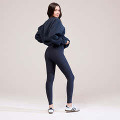 Leggings taille haute quotidiens d'hiver – Bleu marine vintage