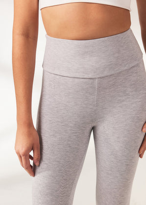 Legging léger court grande taille - Light Gris