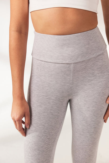 Legging léger court grande taille - Light Gris