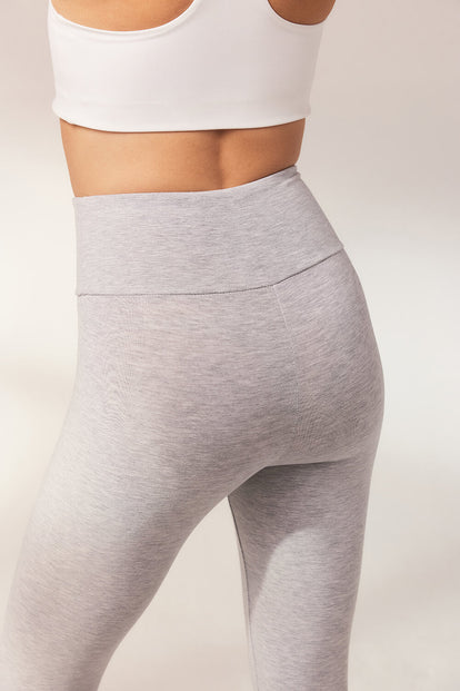 Legging léger court grande taille - Light Gris