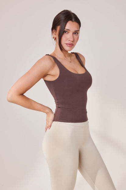 Lightweight Everyday Tank Top - Espresso Brown